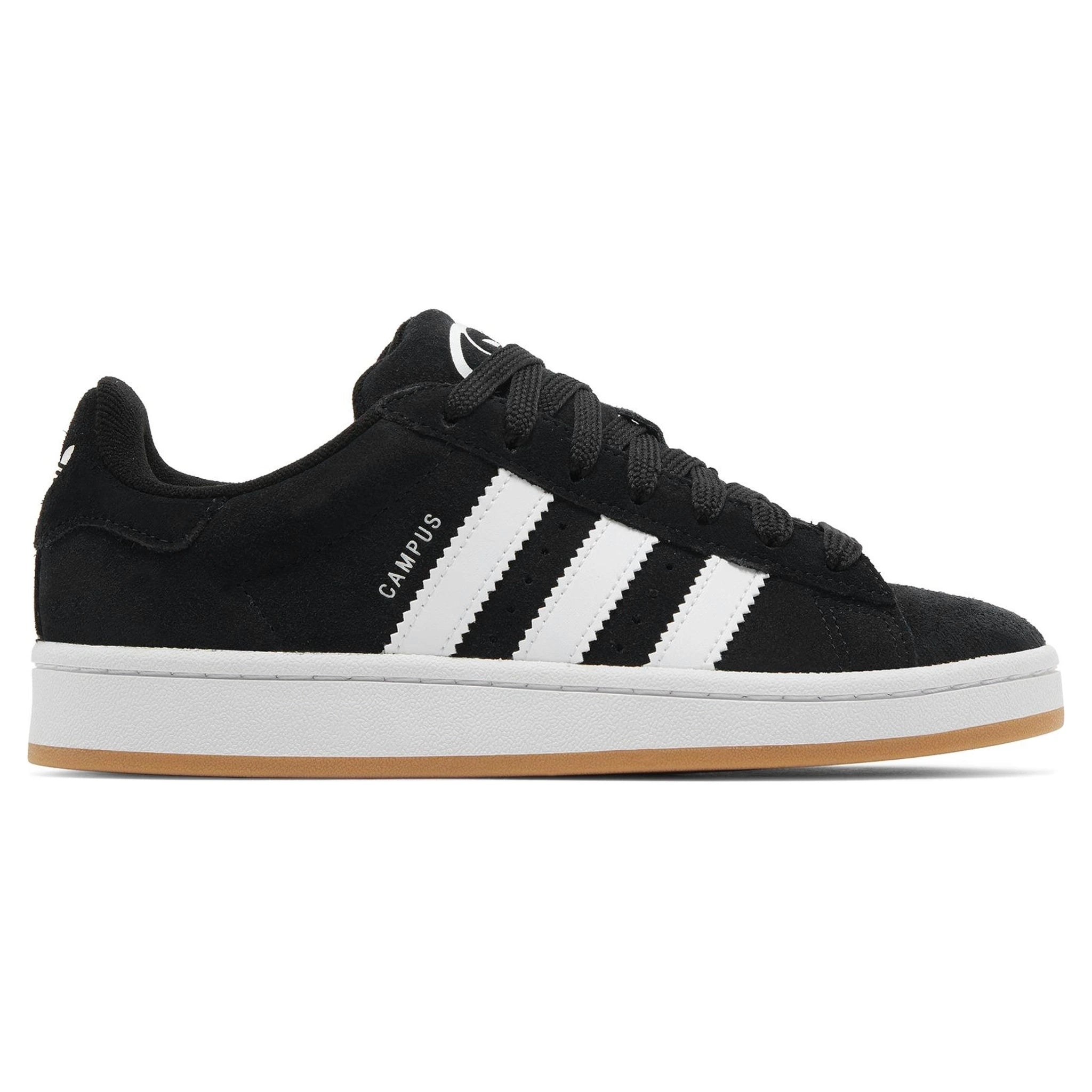 Side view of Adidas Campus 00s Kids Black White Gum